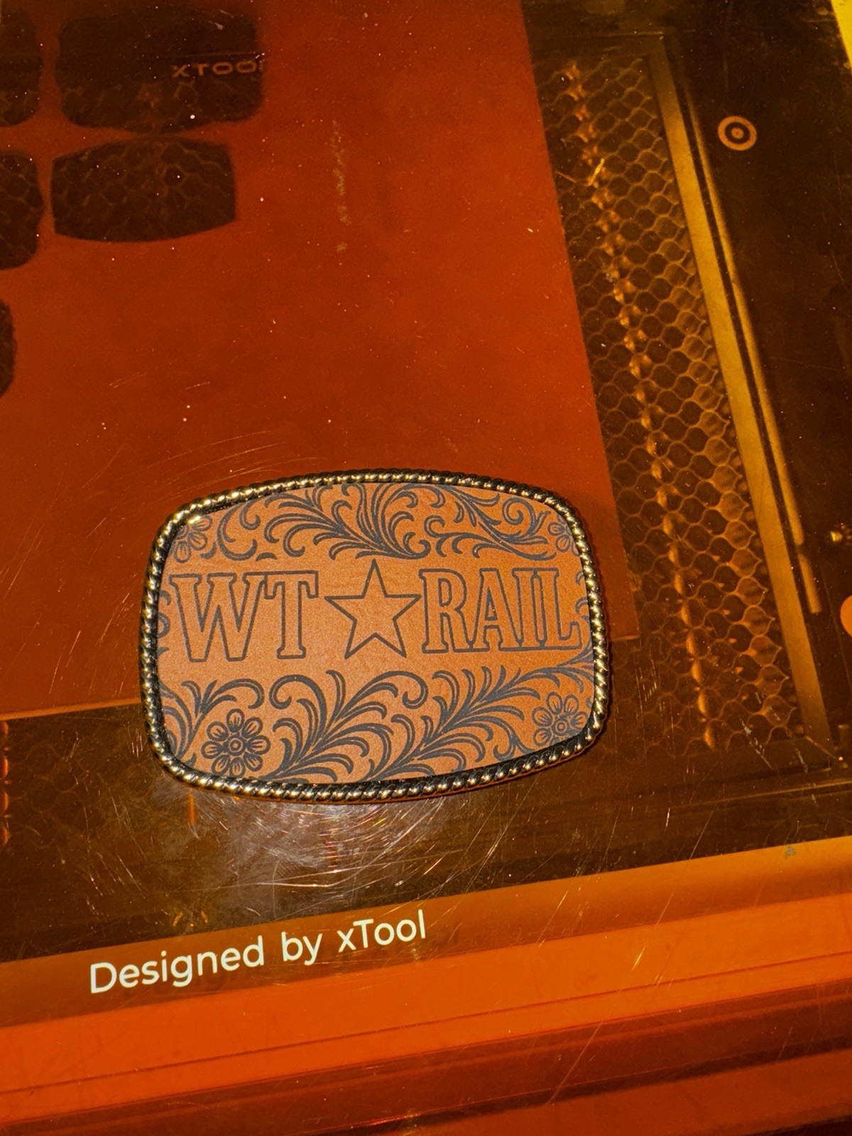 Custom Personalized Belt Buckle Leatherette Design Made for Any Name Or Any Logo