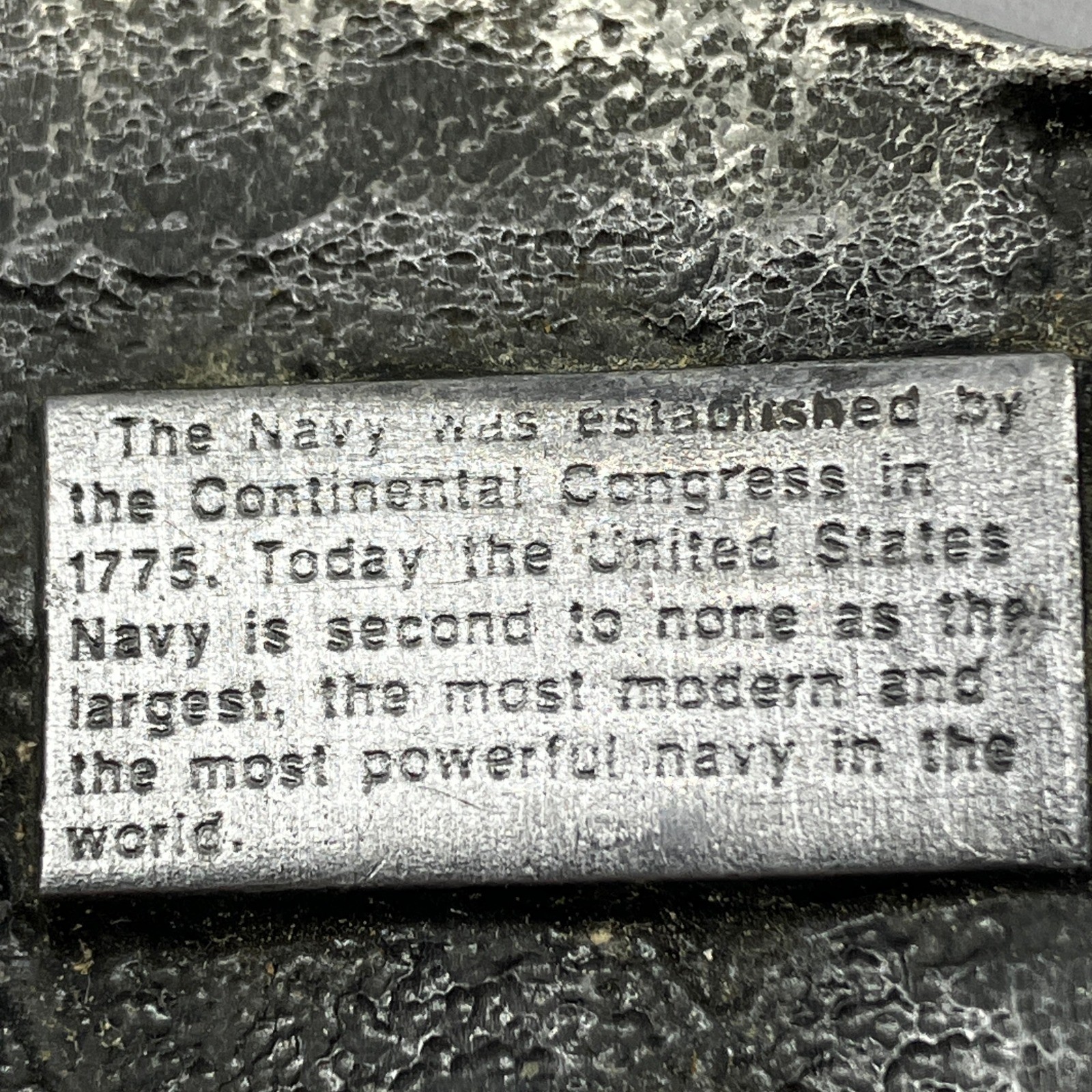 Siskiyou Buckle Co United States Navy Belt Buckle 1987 Pewter Ship Eagle