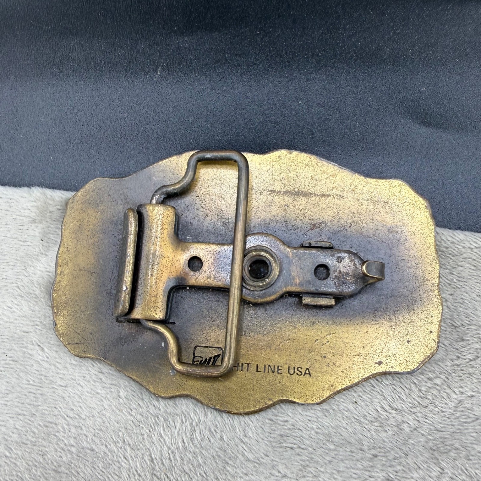 Vintage Hit Mid-State Roof Deck Co. Line USA Belt Buckle
