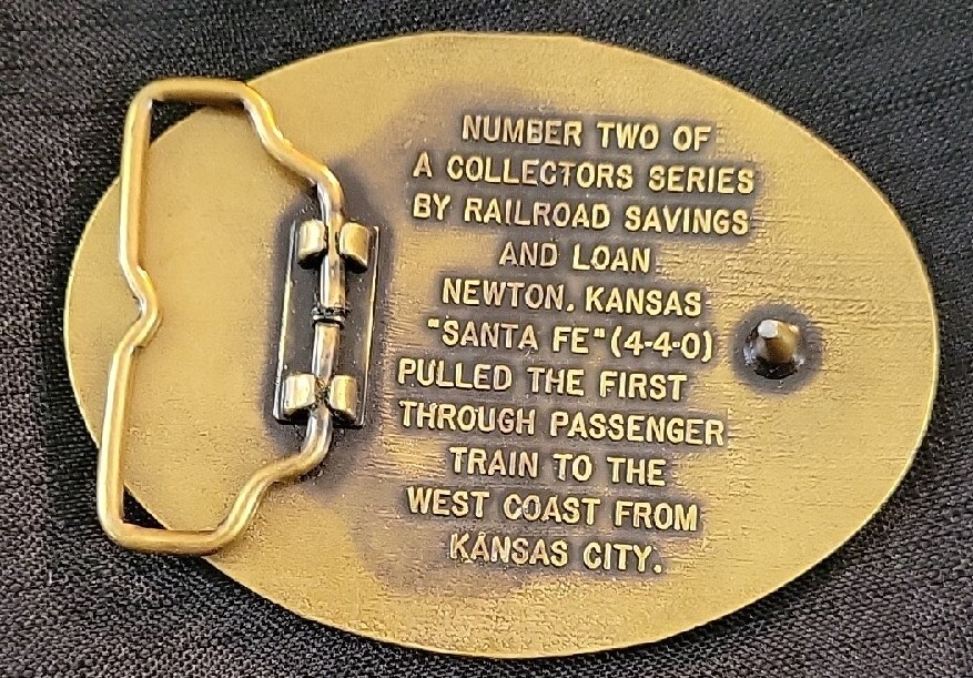 Vintage 1983 Railroad Savings Sante Fe Train Series Belt Buckle NEW Never Used