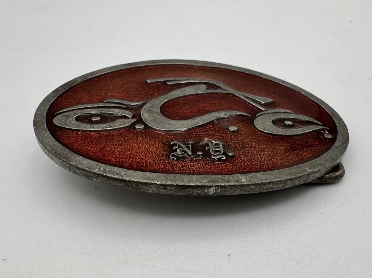 Orange County Choppers OCC Motorcycle Belt Buckle Red Enamel Biker