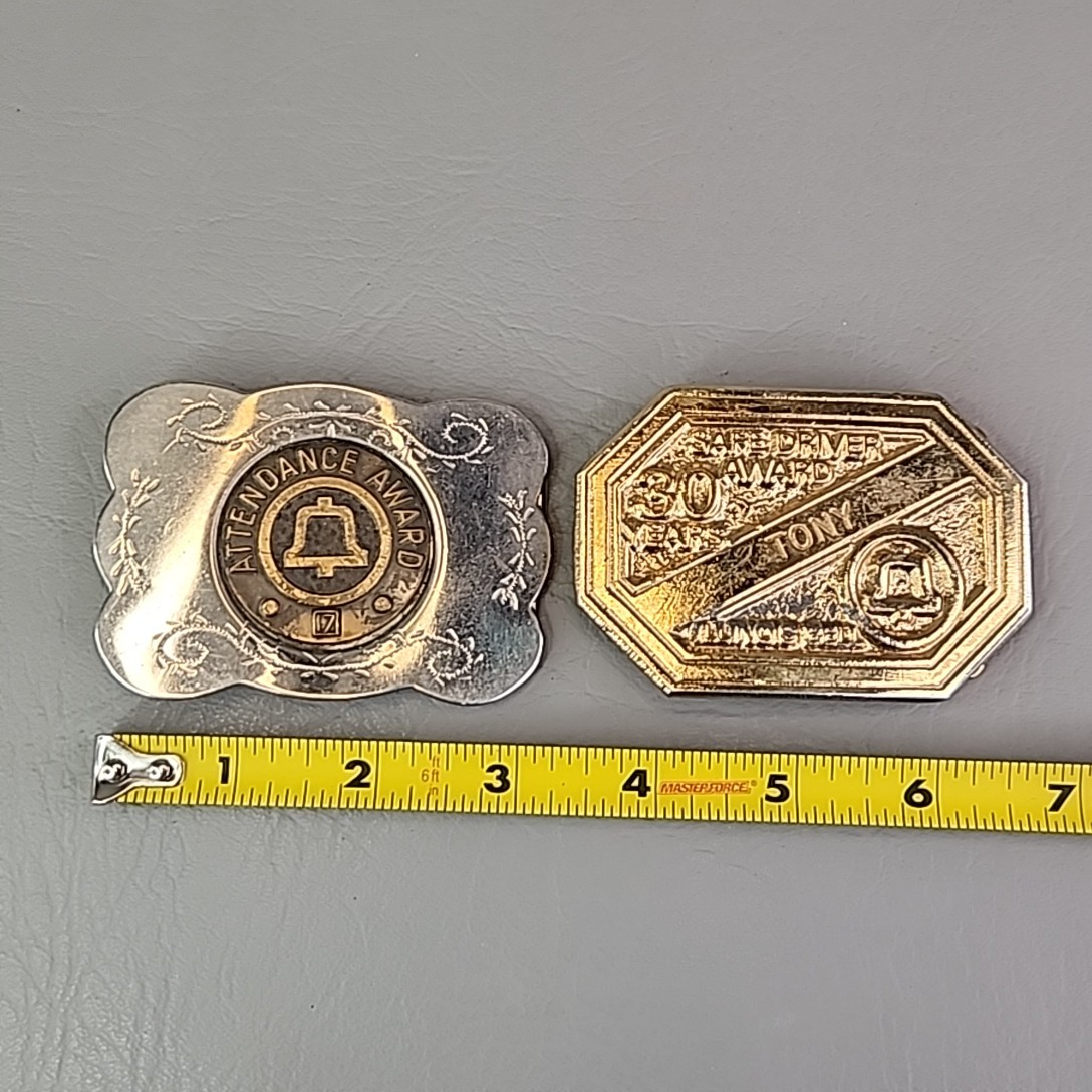 Illinois Bell Belt Buckle Lot of 3 Service Awards Attendance Safe Driver Tony