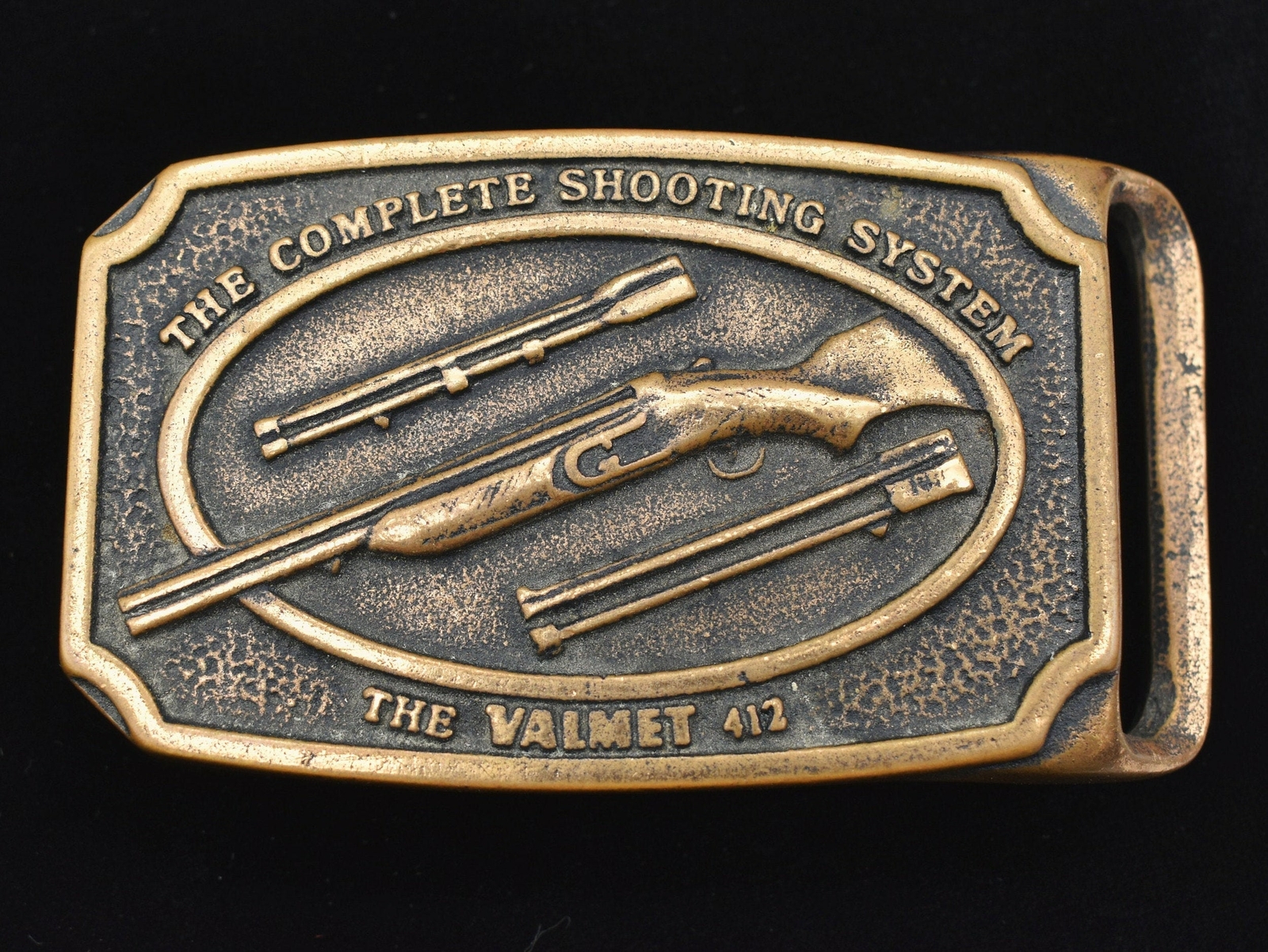 Tech Ether Guild Valmet Complete Shooting System Solid Brass Vintage Belt Buckle
