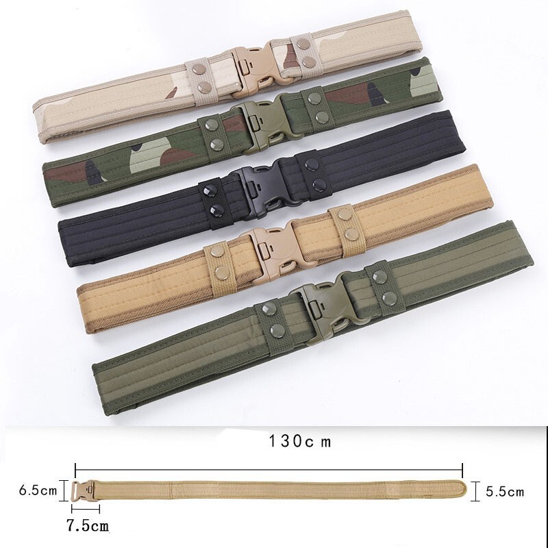 Outdoor Camouflage Tactical Belt Military Oxford Cloth Belt Mountaineering Belt