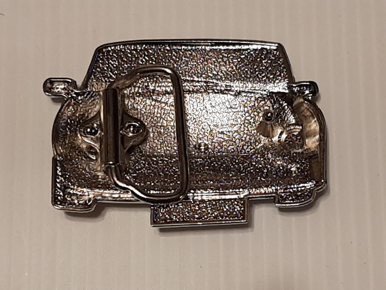 BRITISH FLAG ON CAR HOOD Metal Belt Buckle