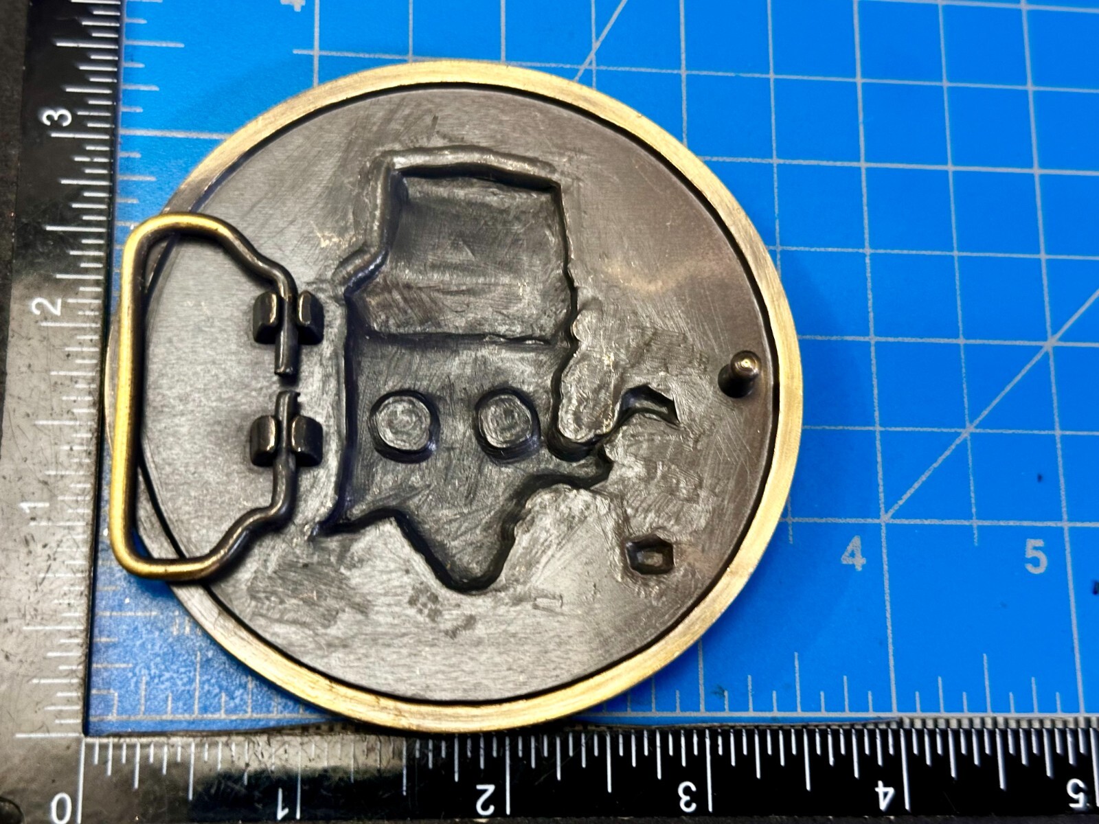 Louder Than Thunder Seven 2 Skull Head Hat Crossbones Gothic Punk Belt Buckle