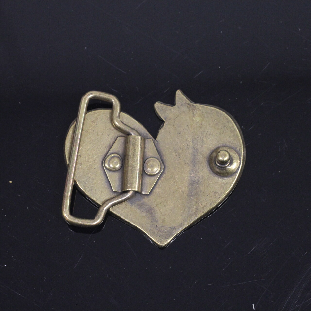 Belt buckle horse head buckle removable buckle belt buckle old brass