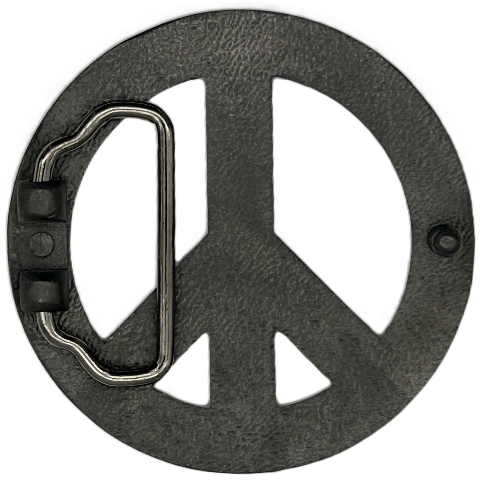 Peace Sign Enameled Belt Buckle