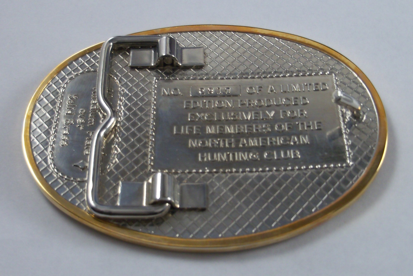 North American Hunting Club Belt Buckle – Wings Of Gold – 24K Gold/Rhodium BOX