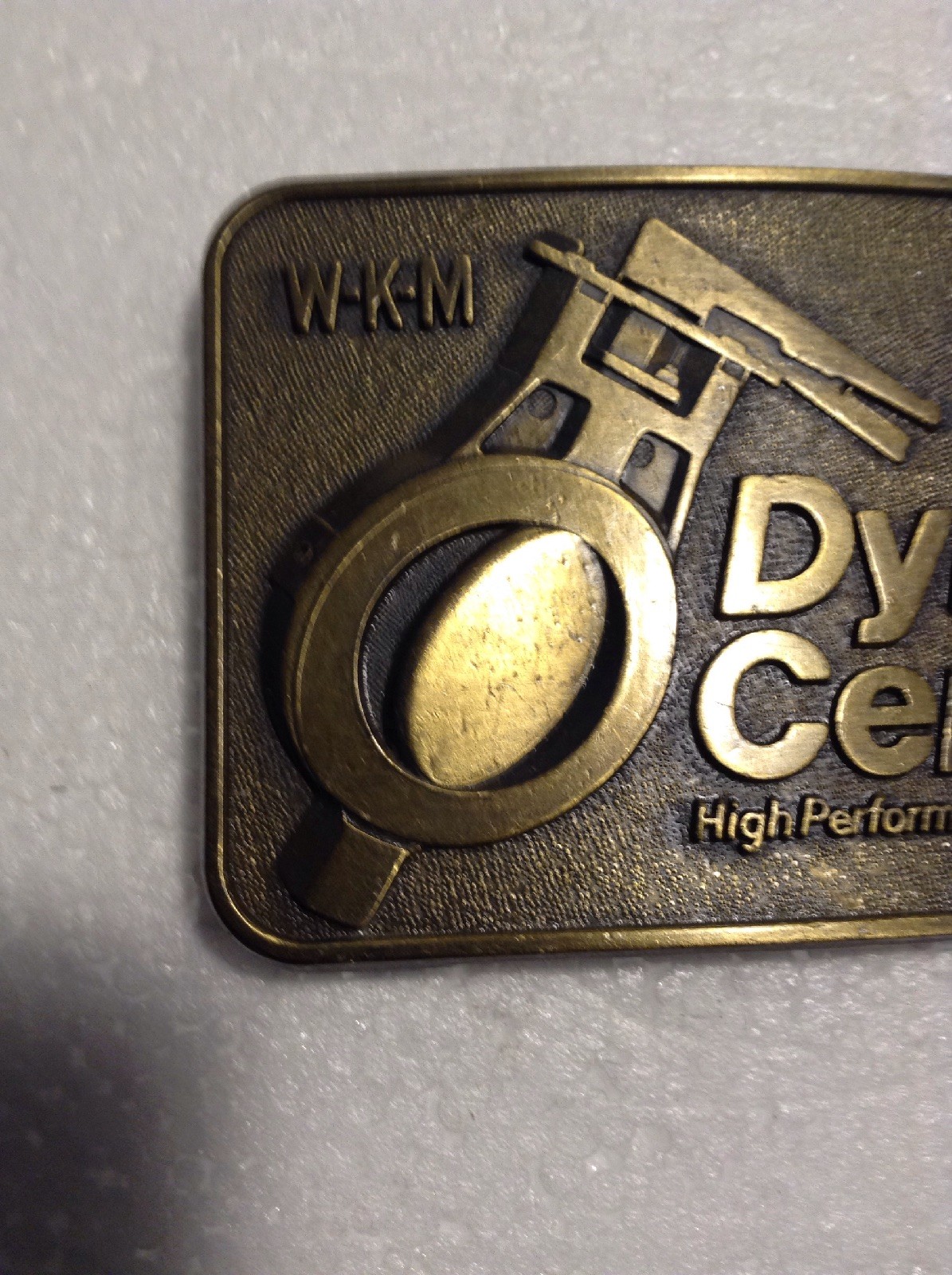 Vintage W-K-M Dyna Centric High Performance Butterfly Valves Brass Belt Buckle