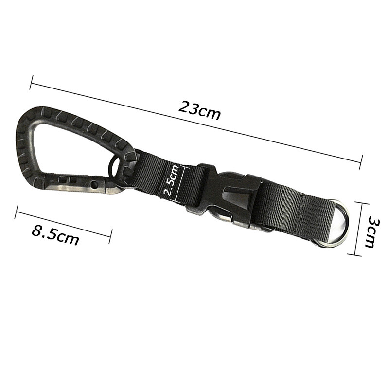 Tactical Keychain Molle Webbing Hook Belt Buckle Detachable Carabiner Key Rings