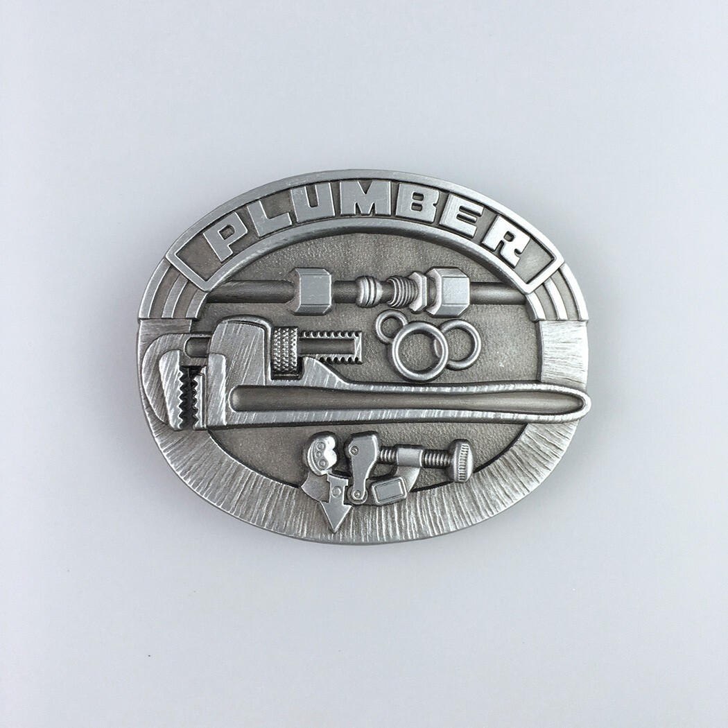 Antique Silver Trades Tradesman Belt Buckle Gurtelschnalle Boucle de ceinture
