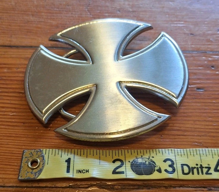 Celtic Maltese Iron Cross Religion Polished Metal Unisex Men’s Belt Buckle