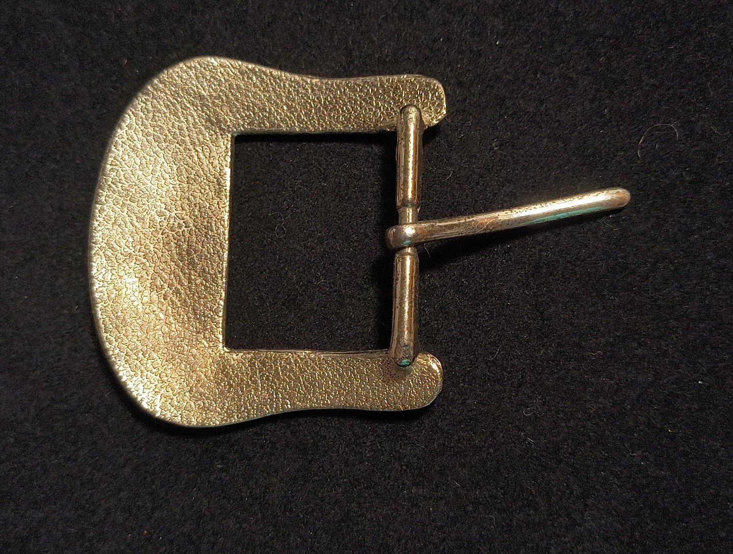 Vintage Western Style Belt Buckle Silver Tone Engraved Scroll Design