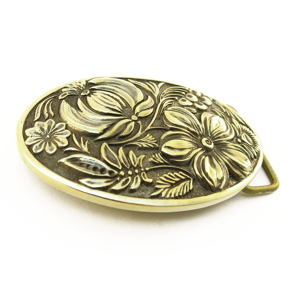 Belt buckle “Petrykivka””, Ornamental belt buckle, Ukrainian belt buckle