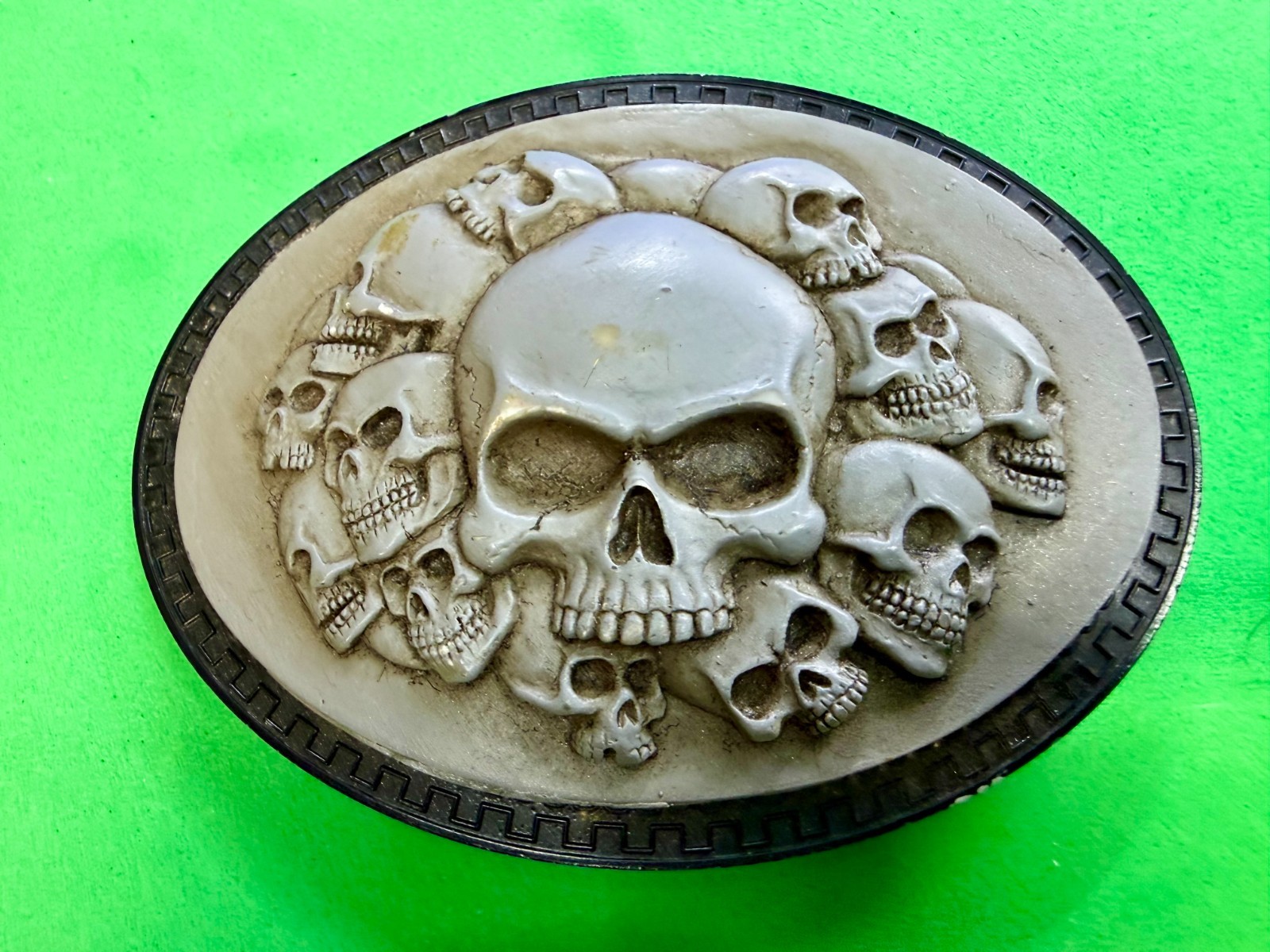 Multiple Skull Head Biker Gothic Punk Vibe Plastic Belt Buckle by Novelty