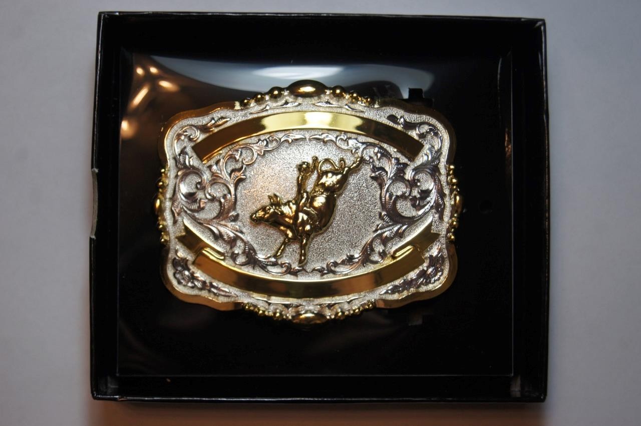 Crumrine M&F Western Lightning Ridge Western Belt Buckle Bull Rider Trophy 38472