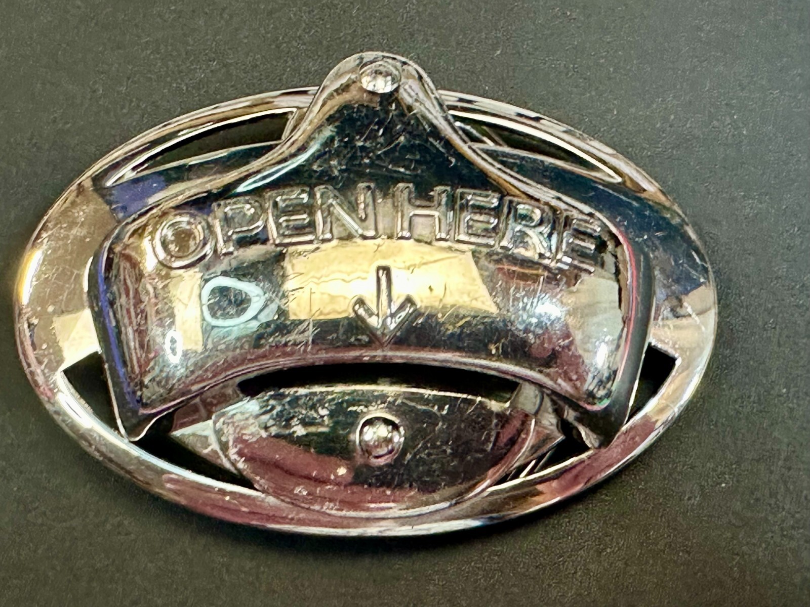 Open Here Practical Beer Lovers Drinkers Bottle Opener Mounted to Belt Buckle