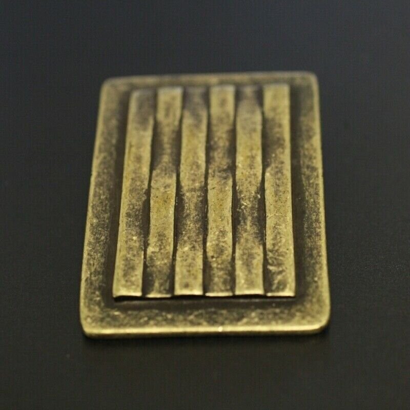 Braided Vines Belt Buckle Rectangular Metal Antique Brass Effect