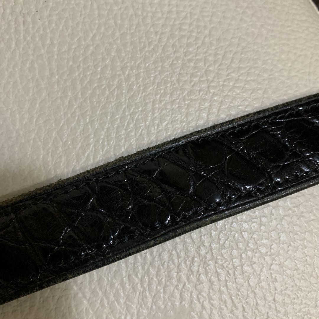 Louis Vuitton Crocodile Belt Black Vintage Luxury Rare