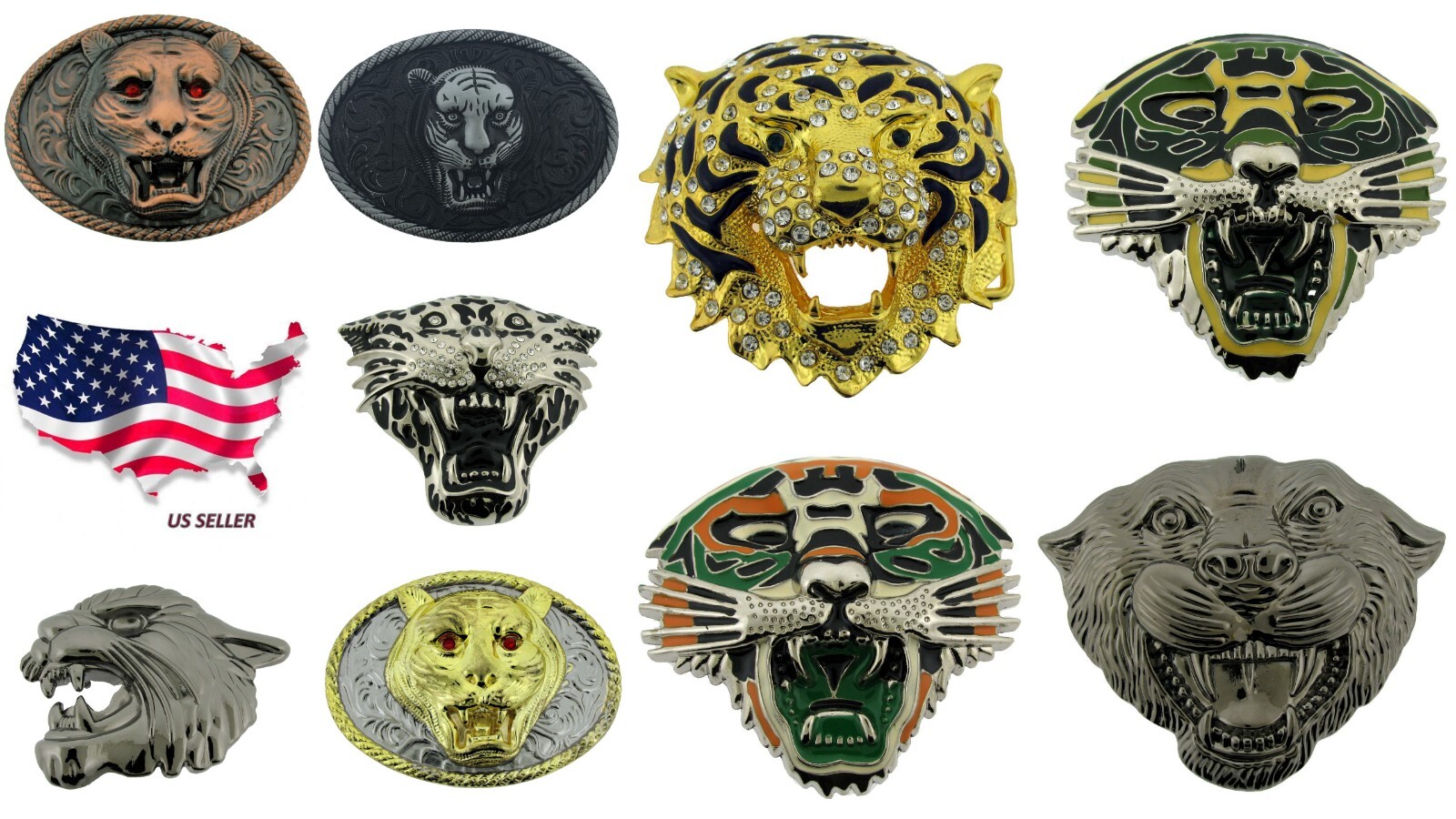 Lion Belt Buckles Big Cat Tiger Wolf Halloween Party Mens Women Costumes Cosplay