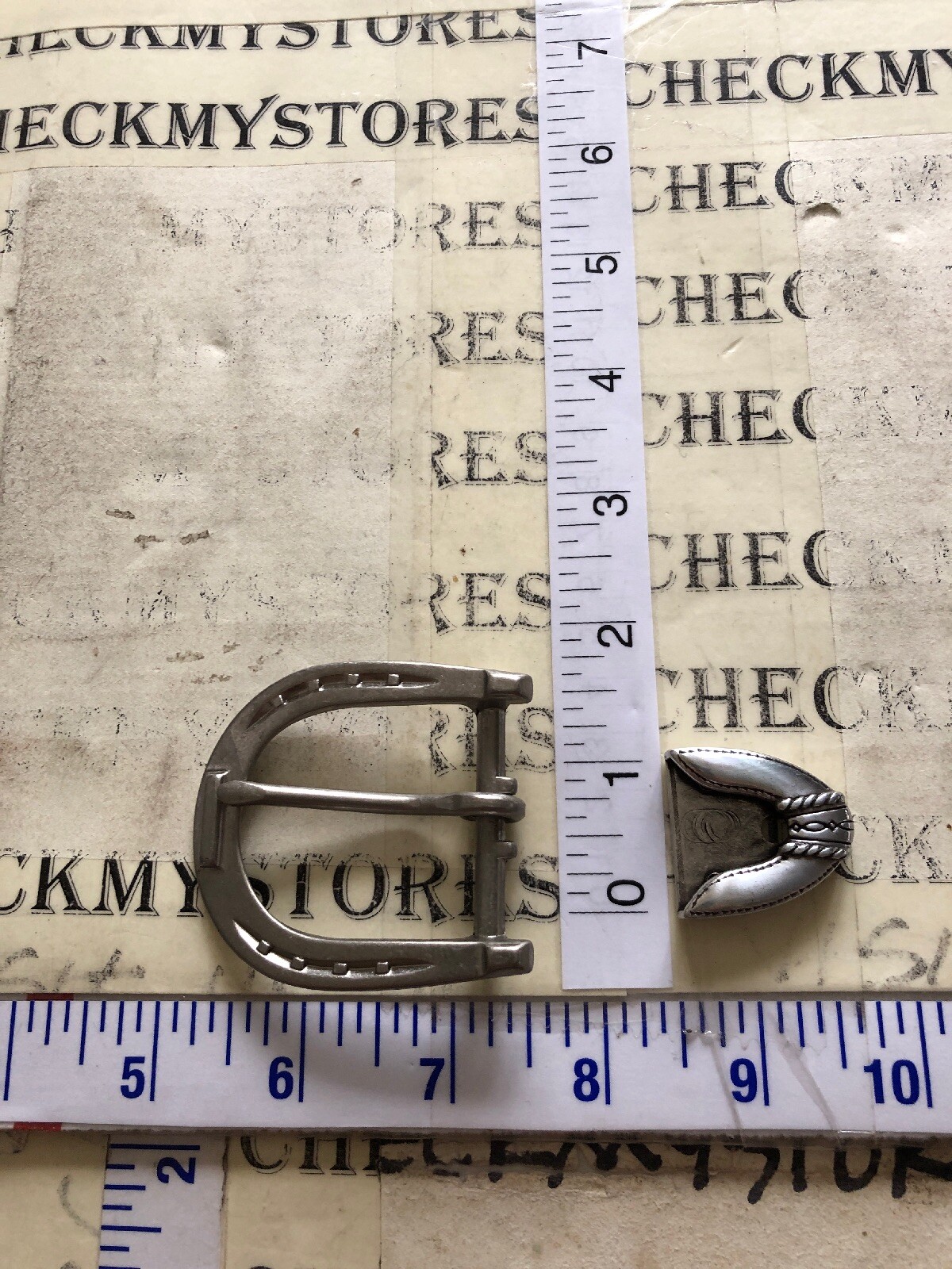 Vintage Western /CASUAL/DRESS Metal Belt Buckle AND END TIP MADE IN USA NEW