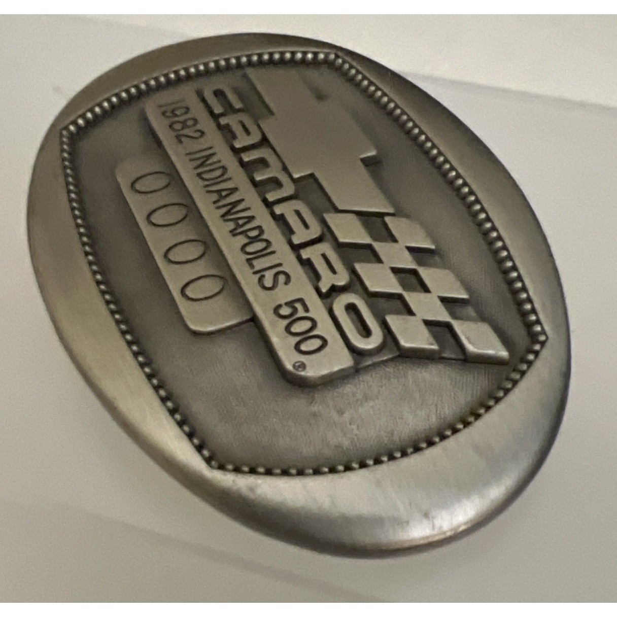 Vintage 1982 Indianapolis 500 Chevrolet Camaro Pewter Belt Buckle Limited No 148
