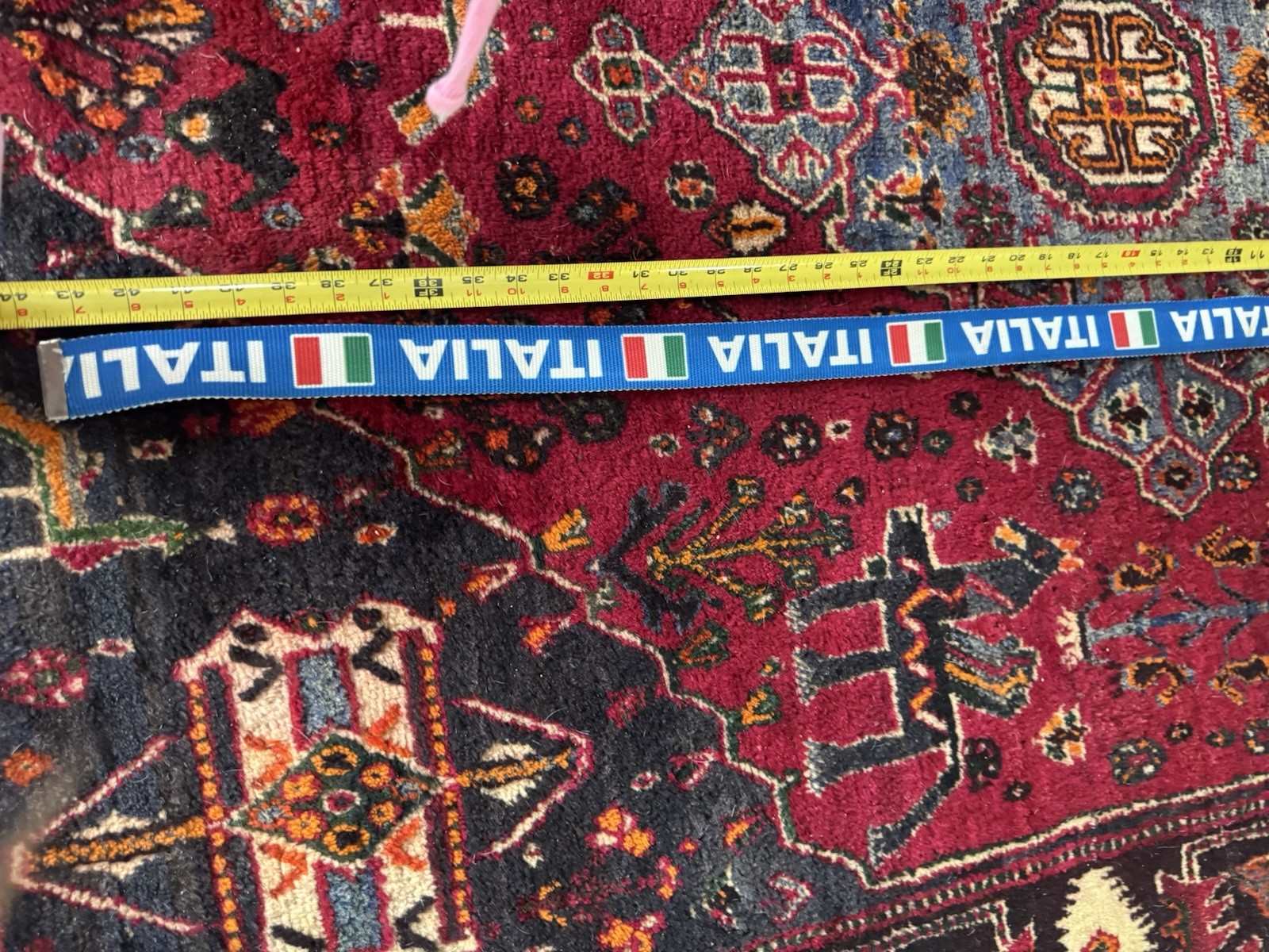 Italy Italian Italia Green Red and white belt flag 44” Long Adjustable