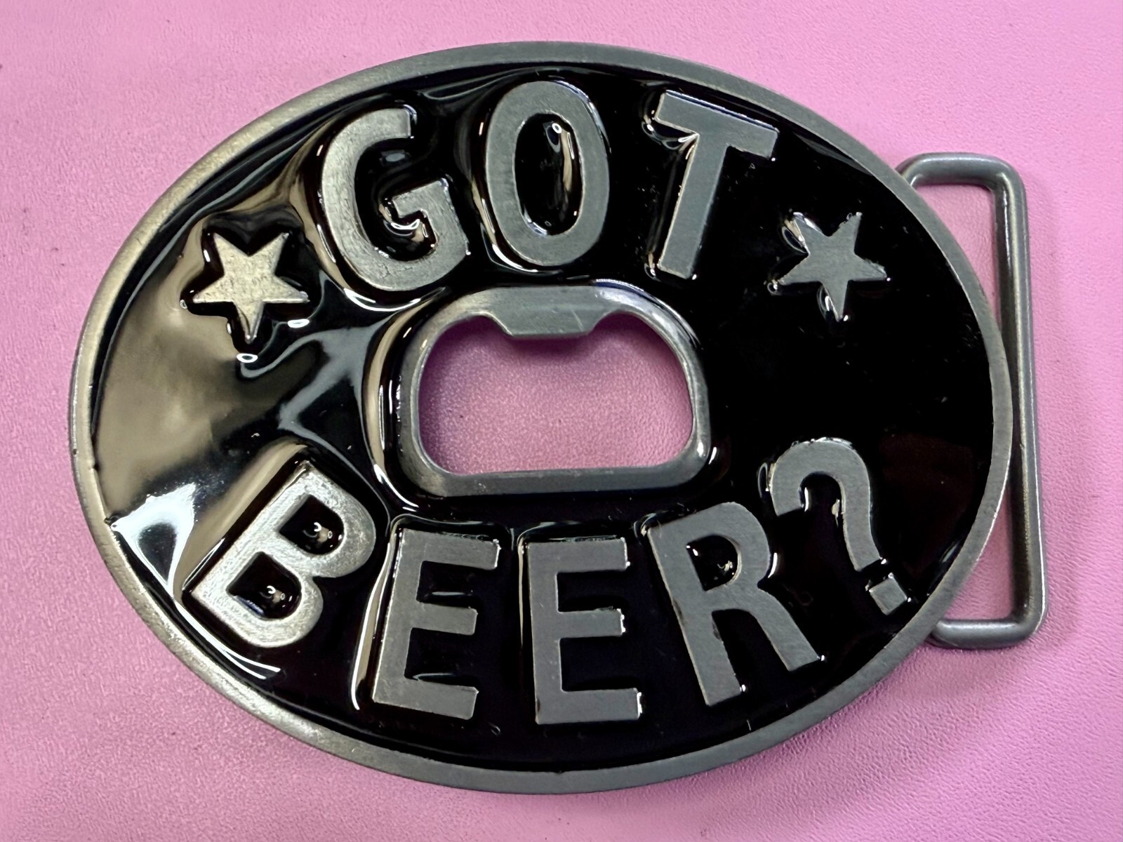 Got Beer? Novelty New Belt Buckle and Bottle Opener – Perfect Bar Pickup Line!