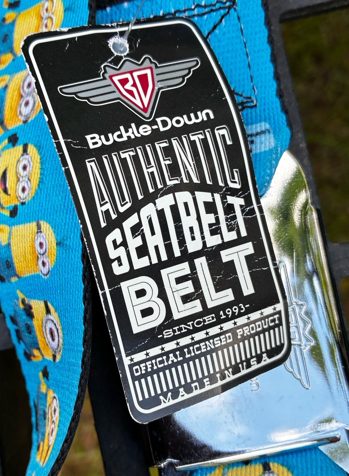 Buckle Down Despicable Me Minion Dave Face Unisex Buckle Belt Graphic Print 45&Prime;