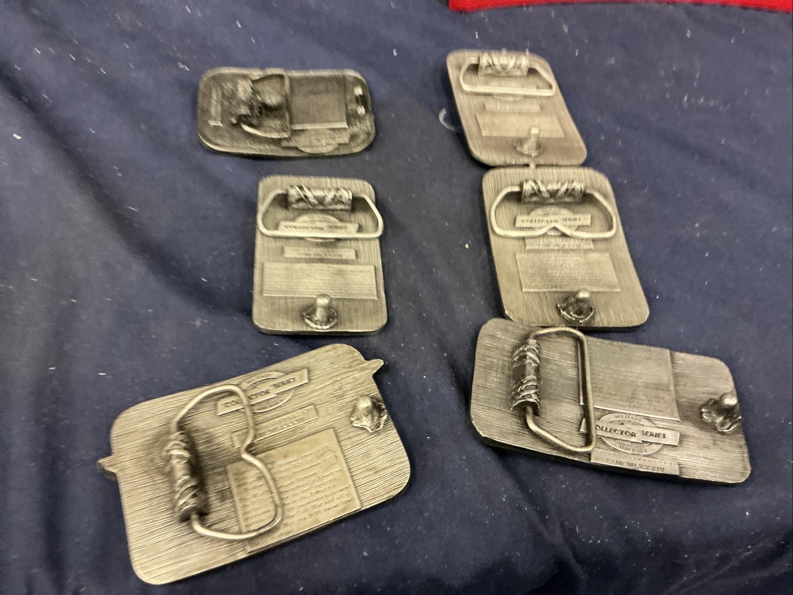 Vintage Buckle Connection Belt Buckles Military Aircraft Lot Of 6 WW2 Planes