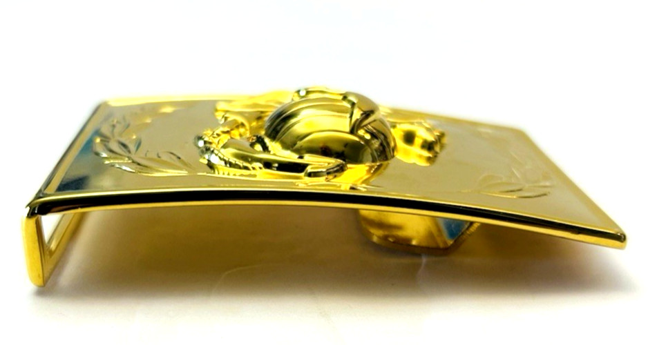 USMC Marine Corps Officers&rsquo; Equipment Company Gold Toned Belt Buckle EGA USA