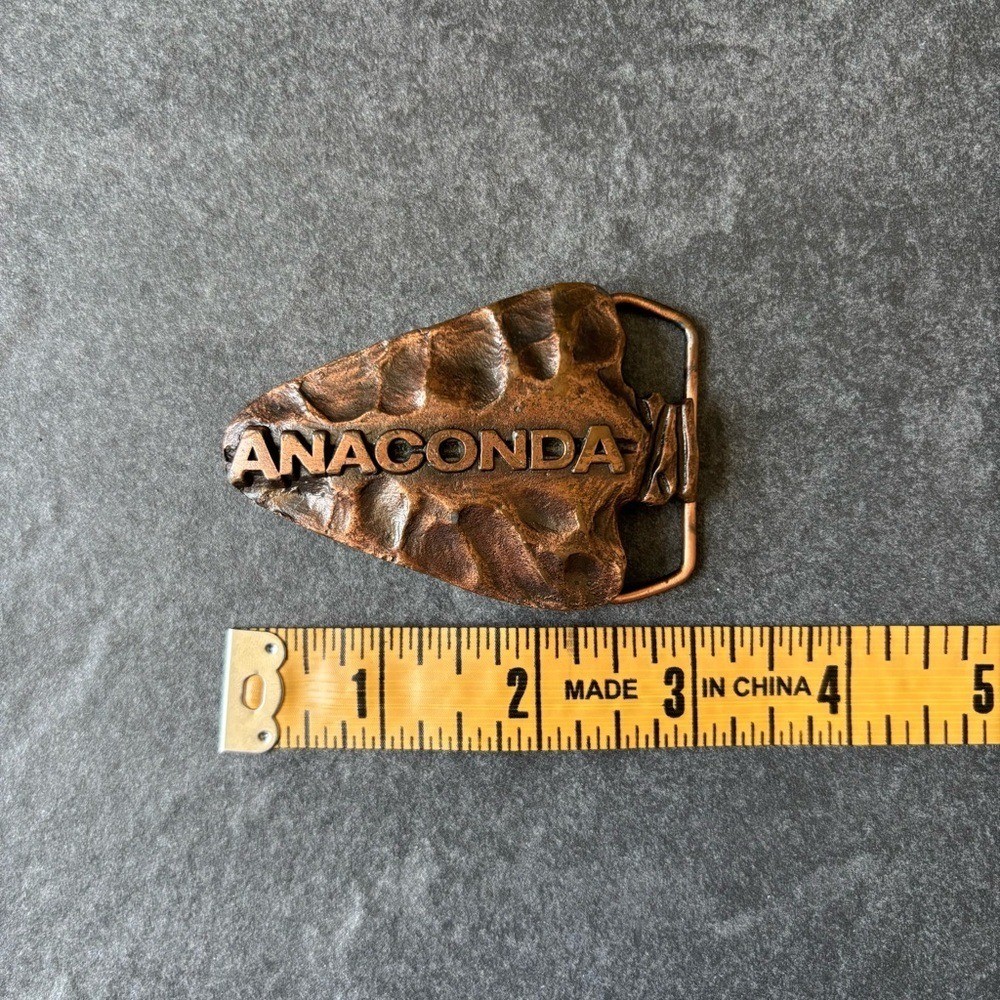 Anaconda Arrowhead Belt Buckle Antique Copper Limited Edition Uranium Denver CO