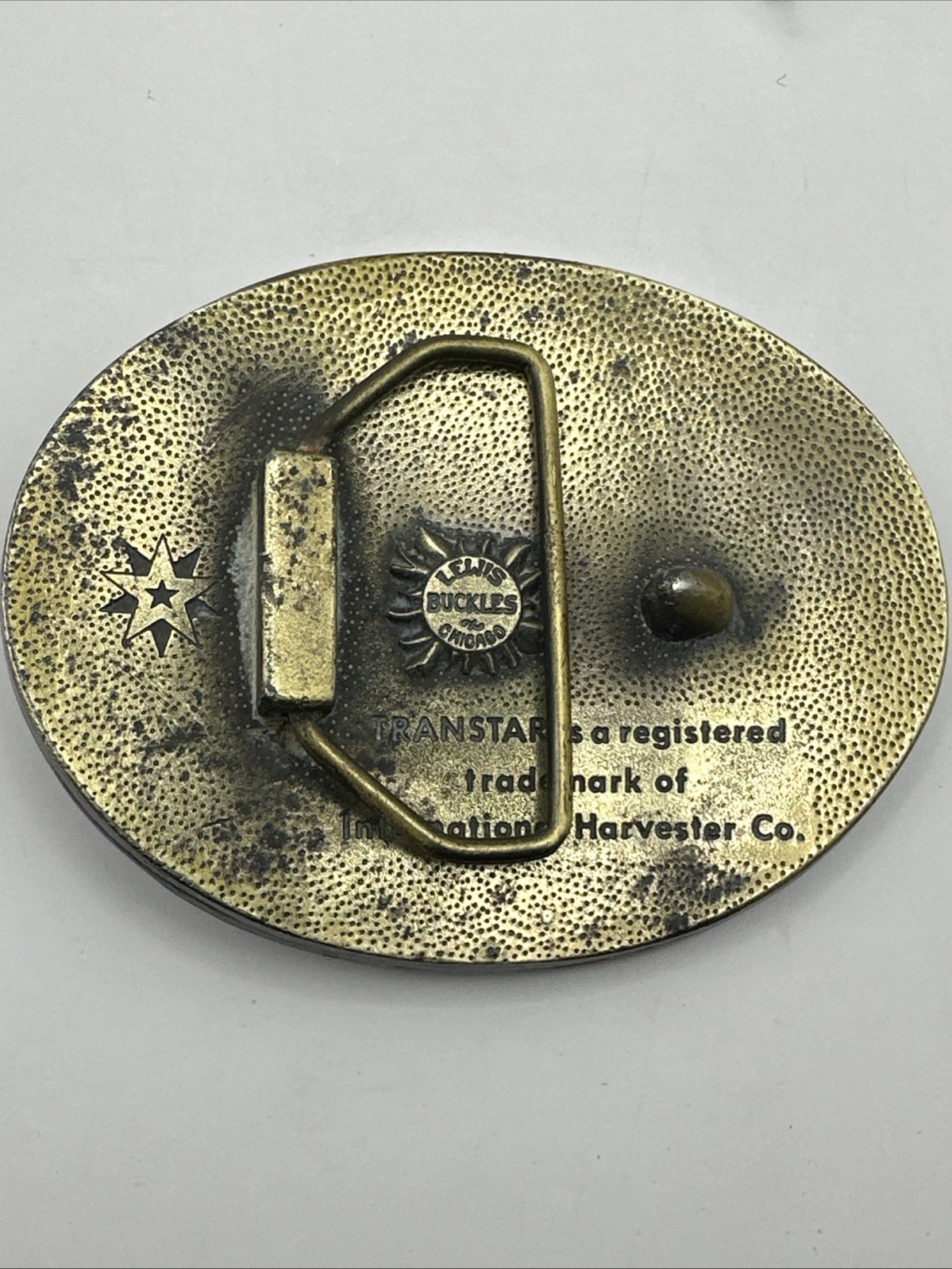 Transtar Eagle International Harvester Co Belt Buckle Bronze Tone Oval