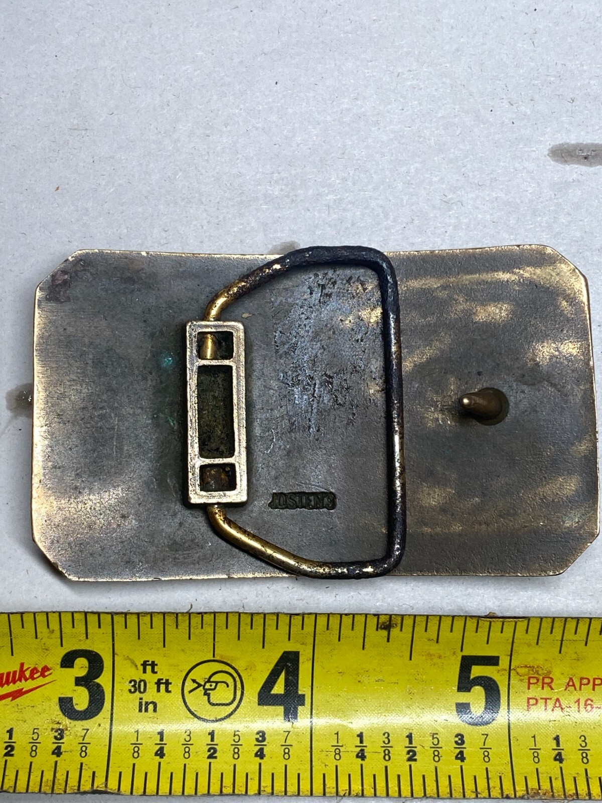 Vintage Western Crude Oil Inc Safety Achievement Brass Belt Buckle Jostens
