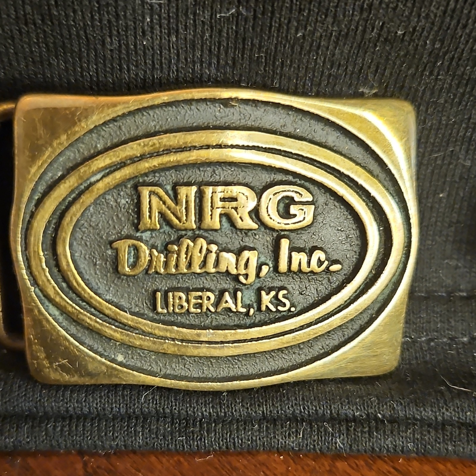 Anacortes Brass Works Ltd NRG Drilling Liberal KS Brass Western Buckles Lot of 3