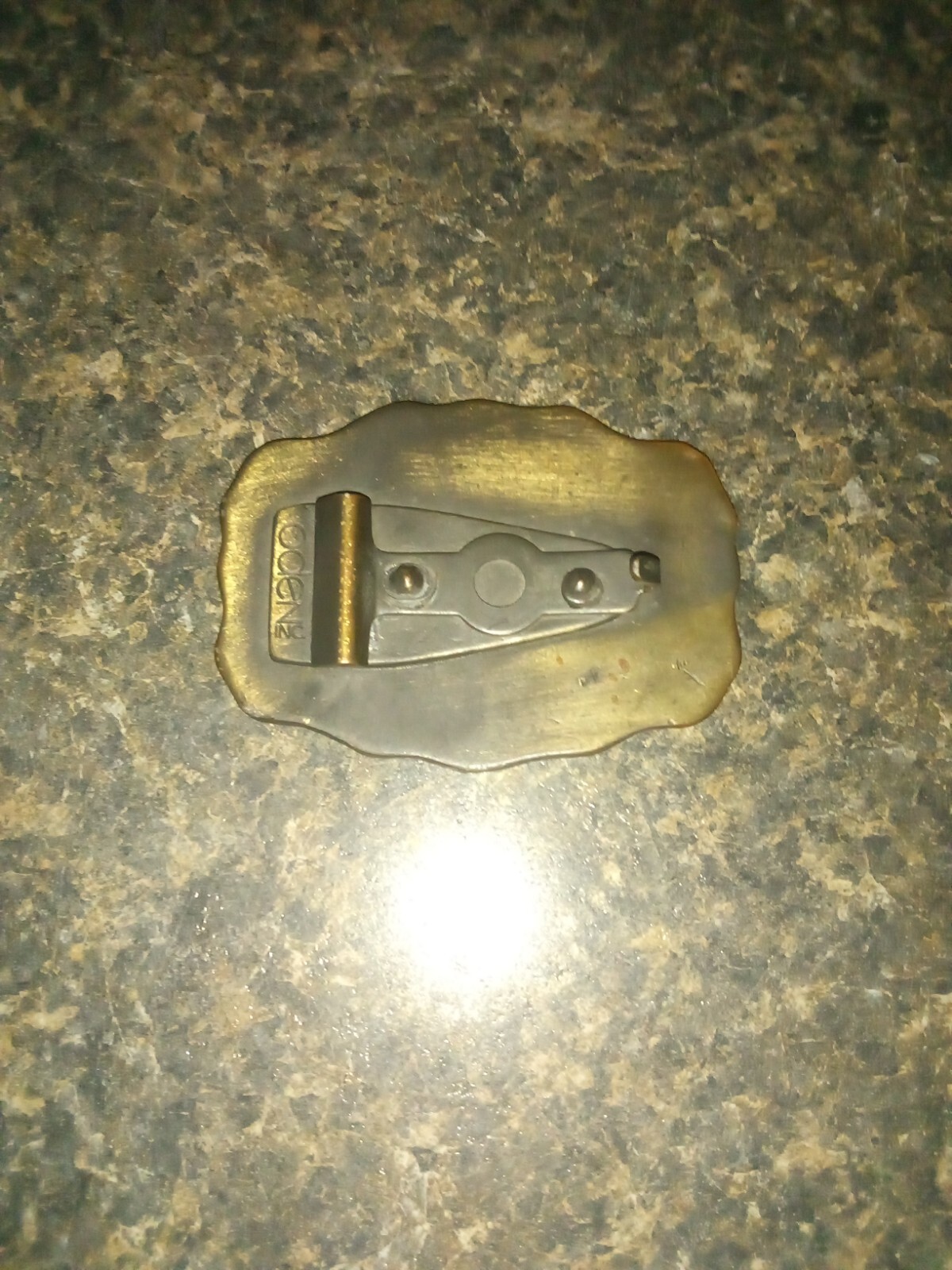 Vintage Tom Name Brass Belt Buckle
