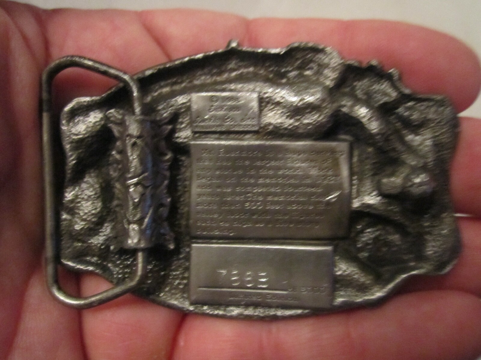 1985 MOUNT RUSHMORE BELT BUCKLE – LMTD EDITION #786B/5000 – HEAVY – BOX GW 2