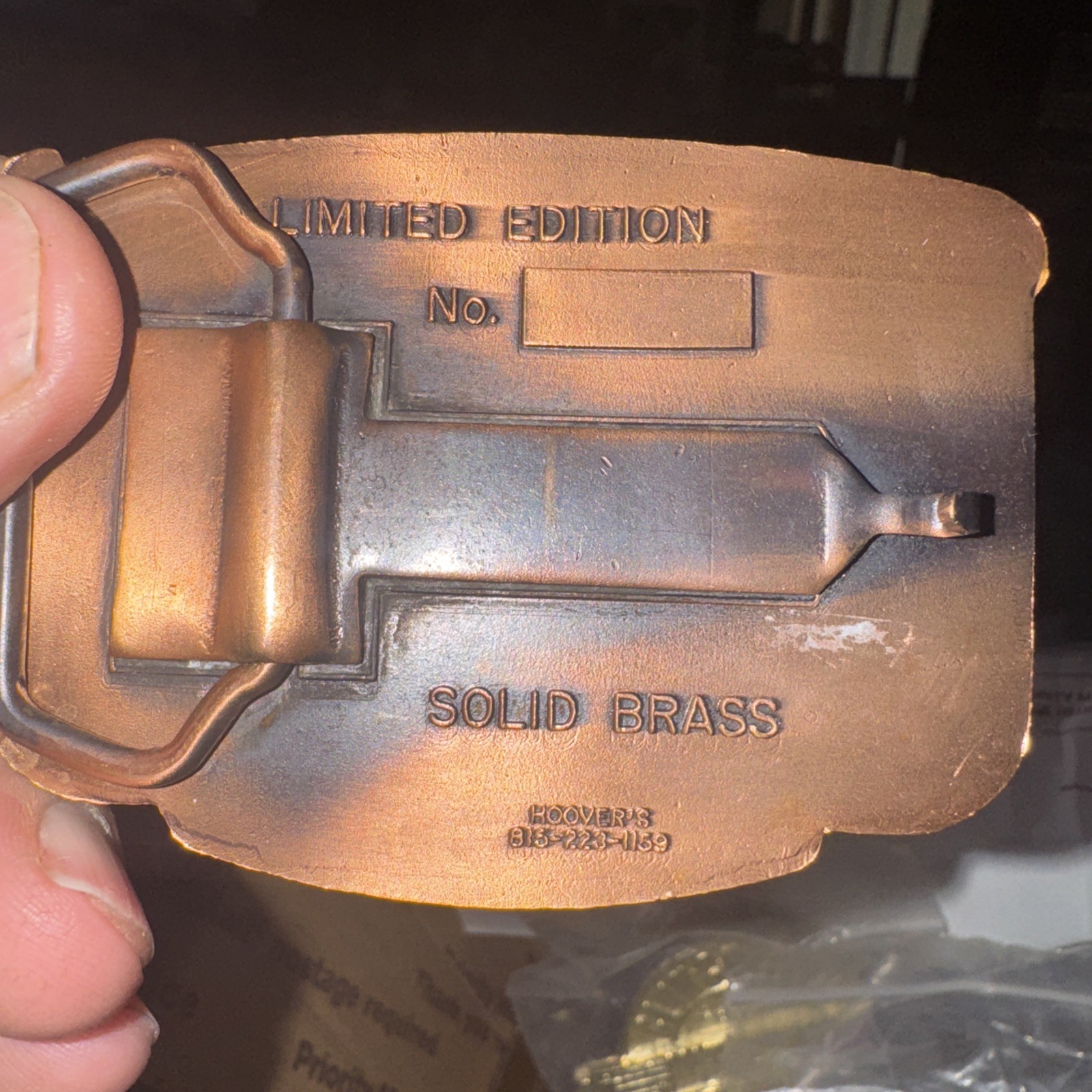 Historical Construction Equipment Show Belt Buckle Limited Edition Embossed 1993