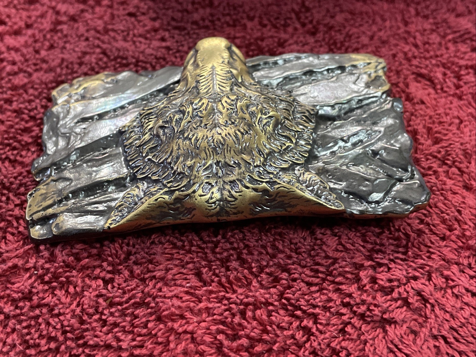 Belt buckle « Fenrir Wolf », Animal Brass belt buckle; Werewolf belt buckle