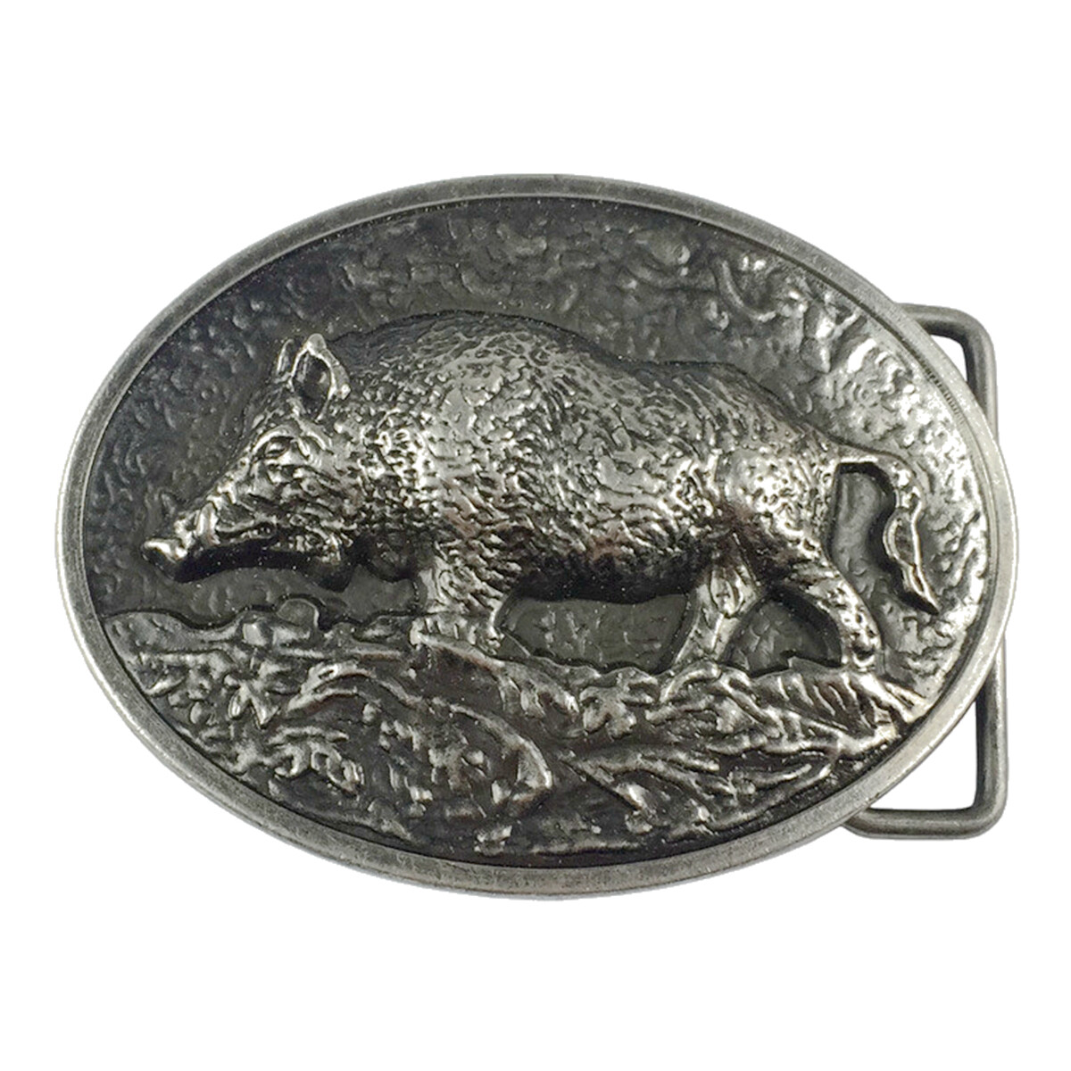 Pig Hog Belt Buckle Western Cowboy Native American Motorcyclist (HOG-01-S)
