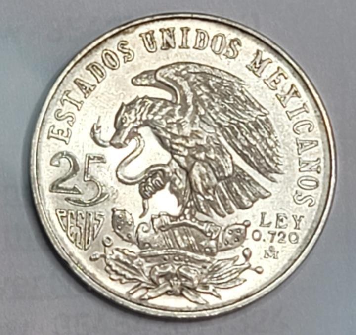 25 Pesos 1968 Olympic Commemorative Coin Set in Silver-tone Belt Buckle