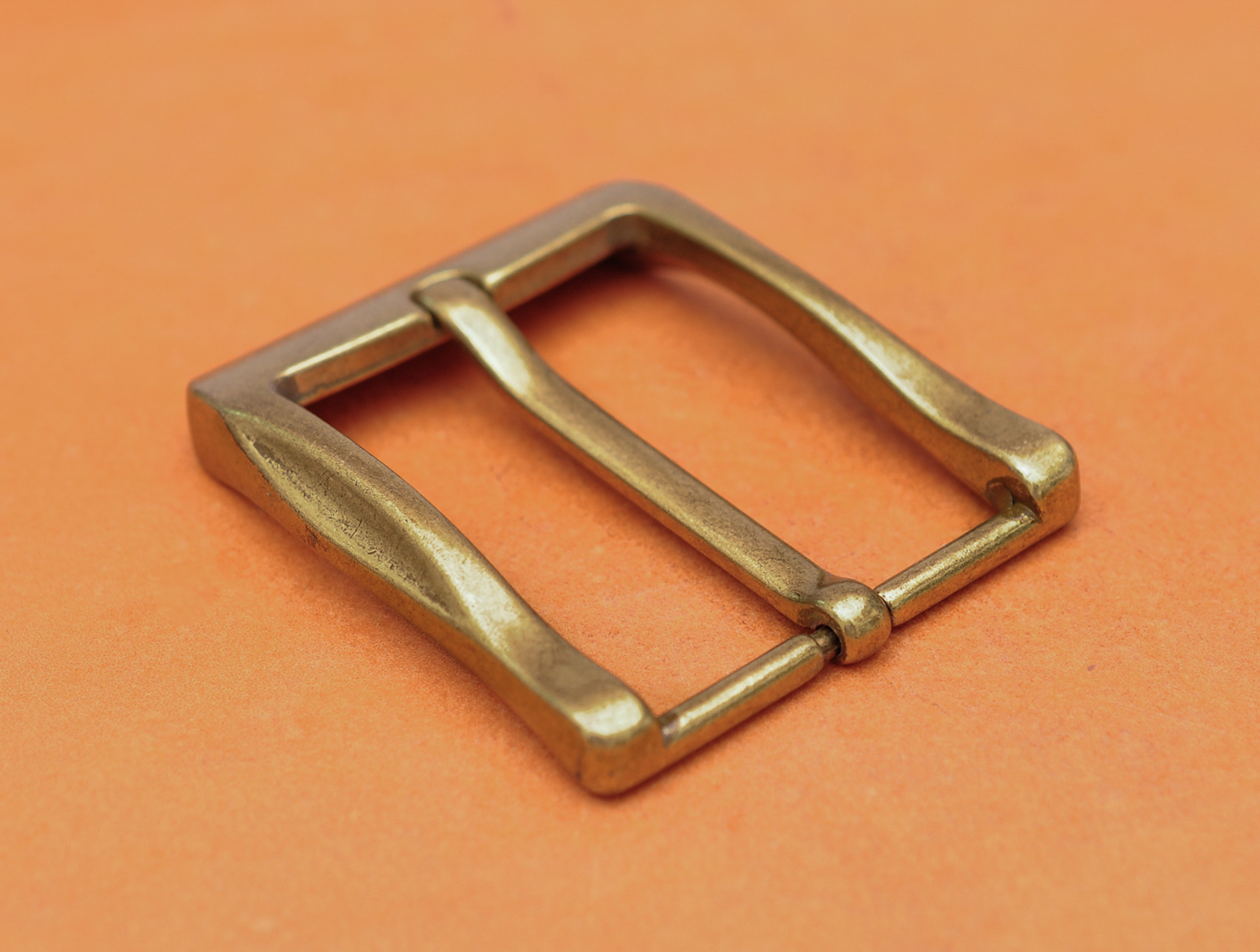 40mm Cool Retro Antique Brass Casual Men Single Pin Prong Leather Belt Buckle
