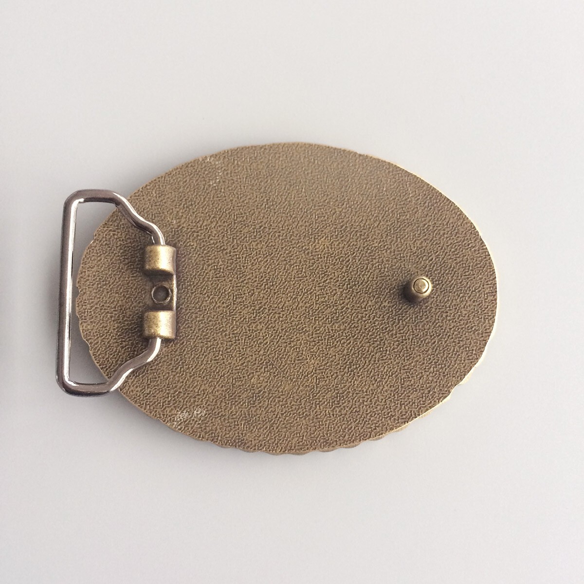 Antique Bronze Plated Oval Rider Blank Belt Buckle for Engraving