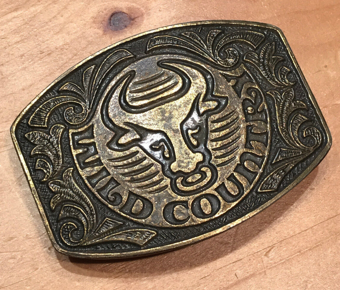 BULL&rsquo;S HEAD BELT BUCKLE AVON WILD COUNTRY RING NOSED BULL LOGO