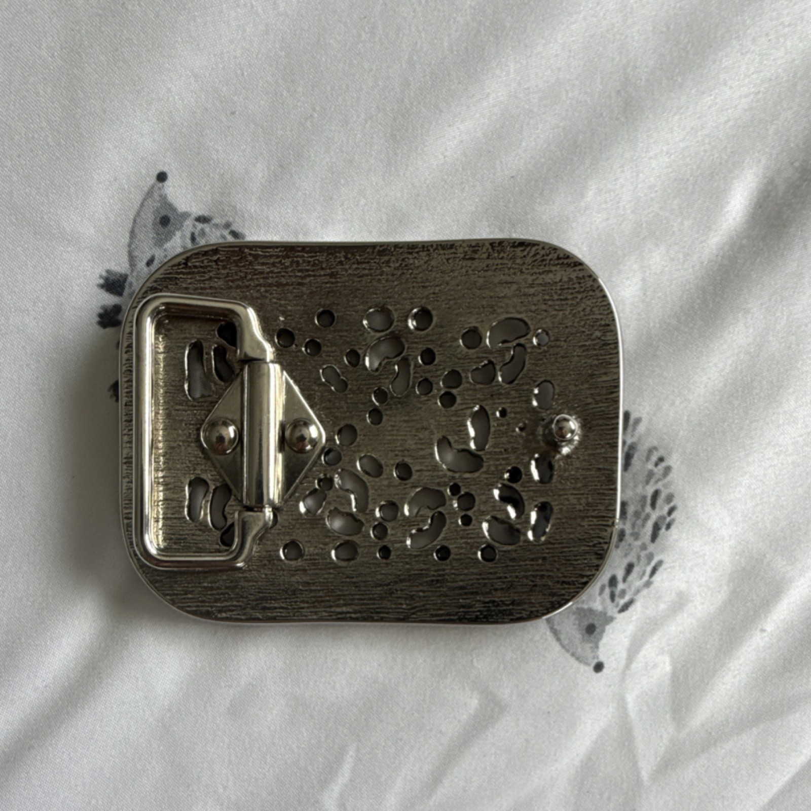 Women’s Floral Bling Silver Belt Buckle
