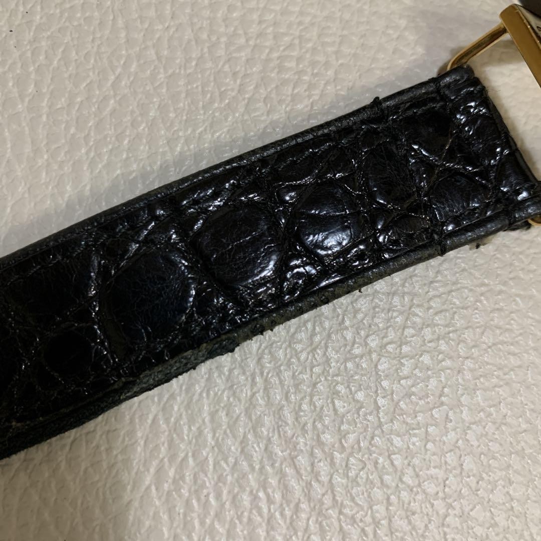 Louis Vuitton Crocodile Belt Black Vintage Luxury Rare