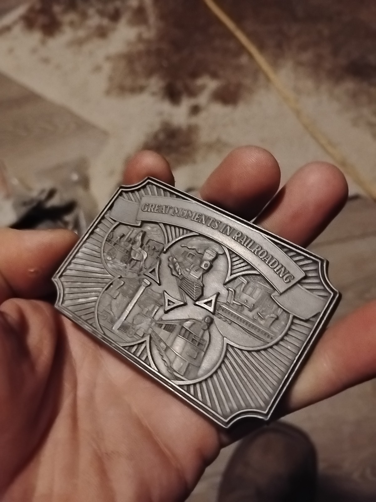 Railroad Belt Buckle Great Moments And Railroading Pre Owned