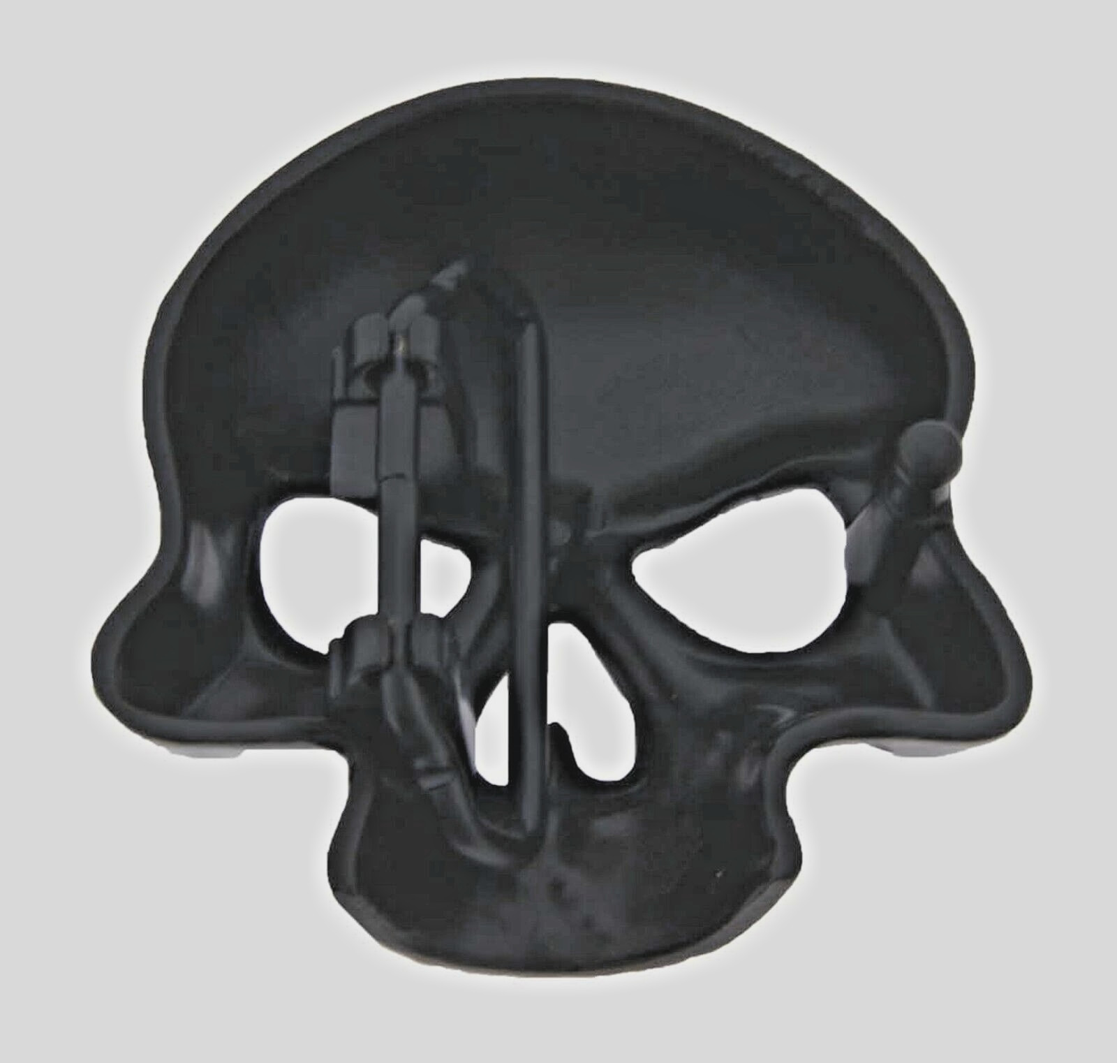 Skull Belt Buckle Men Pirate Skeleton Black Metal Tribal Gothic Tattoo Bling New