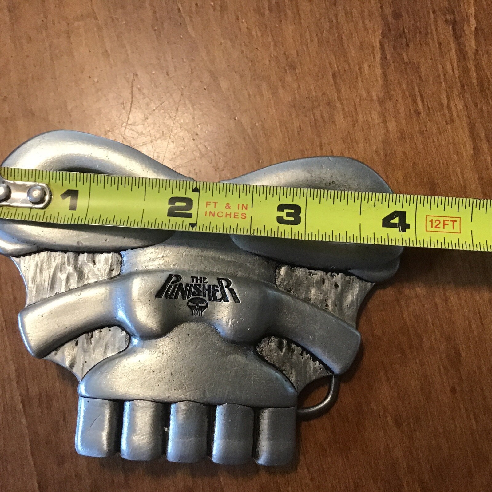 RETRO STYLE « THE PUNISHER » MASK LOGO BELT BUCKLE MARVEL & MOBTOWN USA 2005